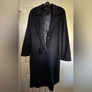 “Escada” long navy virgin wool coat, NWT, size 46 (US 16-18). So soft!
